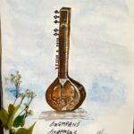 Shweta Basu Prasad Instagram - Such a beautiful companion. Happy world music day! . Water colour and 🍃🌸 on paper. . #worldmusicday #sitar #music #watercolour #twopointperspectivedrawing 𝐶𝑙𝑎𝑠𝑠𝑖𝑐𝑎𝑙 𝑀𝑢𝑠𝑖𝑐