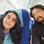 Shweta Menon Instagram - Welcome to Kochi!! @kichchasudeepa 💕 Wishing you all the very best for #VikrantRona ------------------------------ Guy's- Here's the next PAN-India movie from Sandalwood!! The 3D action-adventure-packed multilingual @vikrantrona is all set to rule the box office from 28th July. Watch it!! 👍🏼👍🏼 Kochi, India