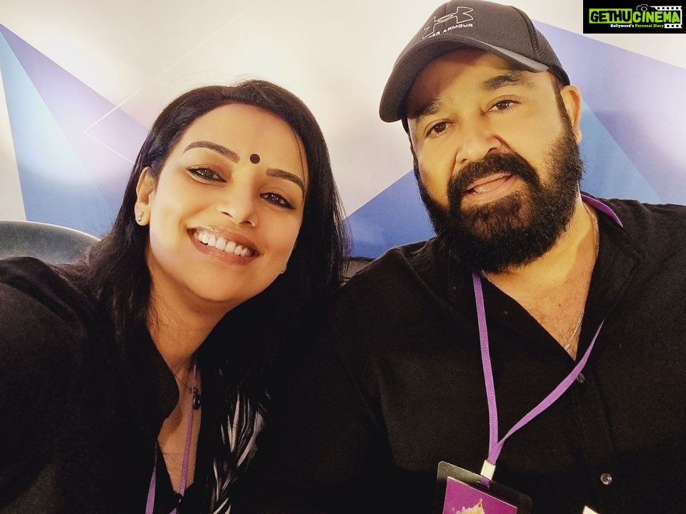 Shweta Menon Instagram - With Laattaaa @mohanlal Kochi, India