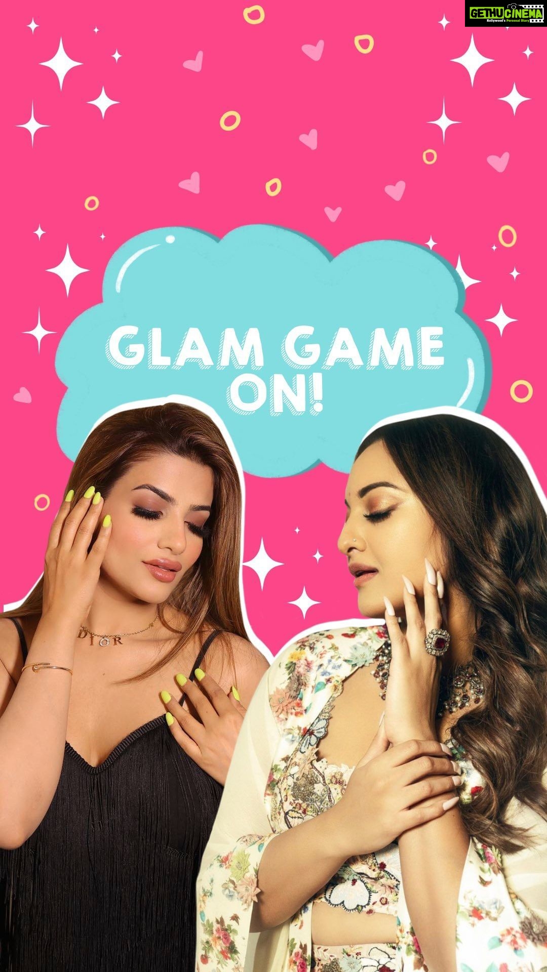 Sonakshi Sinha Instagram - Short-term glam for a quick shoot like me (using the SOEZI™️ adhesive tabs) or a longer commitment for a grand celebration like @aslisona (using the EziON™️ Superstrong Nail Glue) - let us show you how EZI it is to give yourself a glow-up! Here's what I think about my @itssoezi Press-Ons ✨ Stress-free ✨ Time-saving ✨ Glamorous! On me: 💅🏻 Glow in the Dark In my stash: 💅🏻 Ice Maiden 💅🏻 Electrifying 💅🏻 Shimmer and Shine 💅🏻 Purple Ride On @aslisona: 💅🏻 Hello Kitty No matter what the occasion, your nails should be the last thing you worry about! Get your stress-free set now from their website at soezi.in #SOEZI #SOEZIPressOns #PressOnNails #NAILIT #MondayMotivation