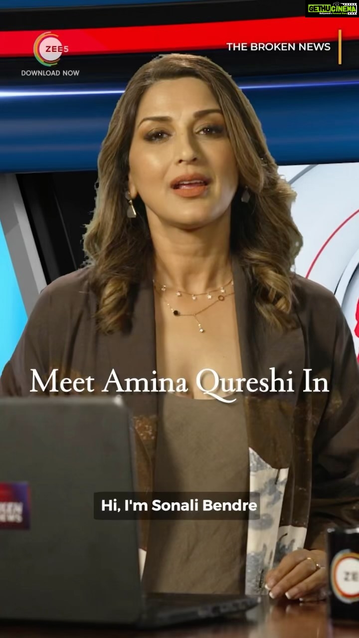 Sonali Bendre Instagram - Truthful, sincere and full time boss lady! Watch Amina Qureshi take over prime time! #TheBrokenNews, premiering on 10th June only on #ZEE5 @iamsonalibendre @jaideepahlawat @shriya.pilgaonkar @indraneilsengupta @sanjeeta11 @taarukraina @sukhmanisadana @bbcstudiosindia @gosamm @dxeepali31 @vinaywaikul @harendra.dp @somenewbits @adityapushkarna @sankalpp @gaurav_agg18 @zee5 @zee5mena @zee5apac @zee5_europe @zee5cac @zee5.usa