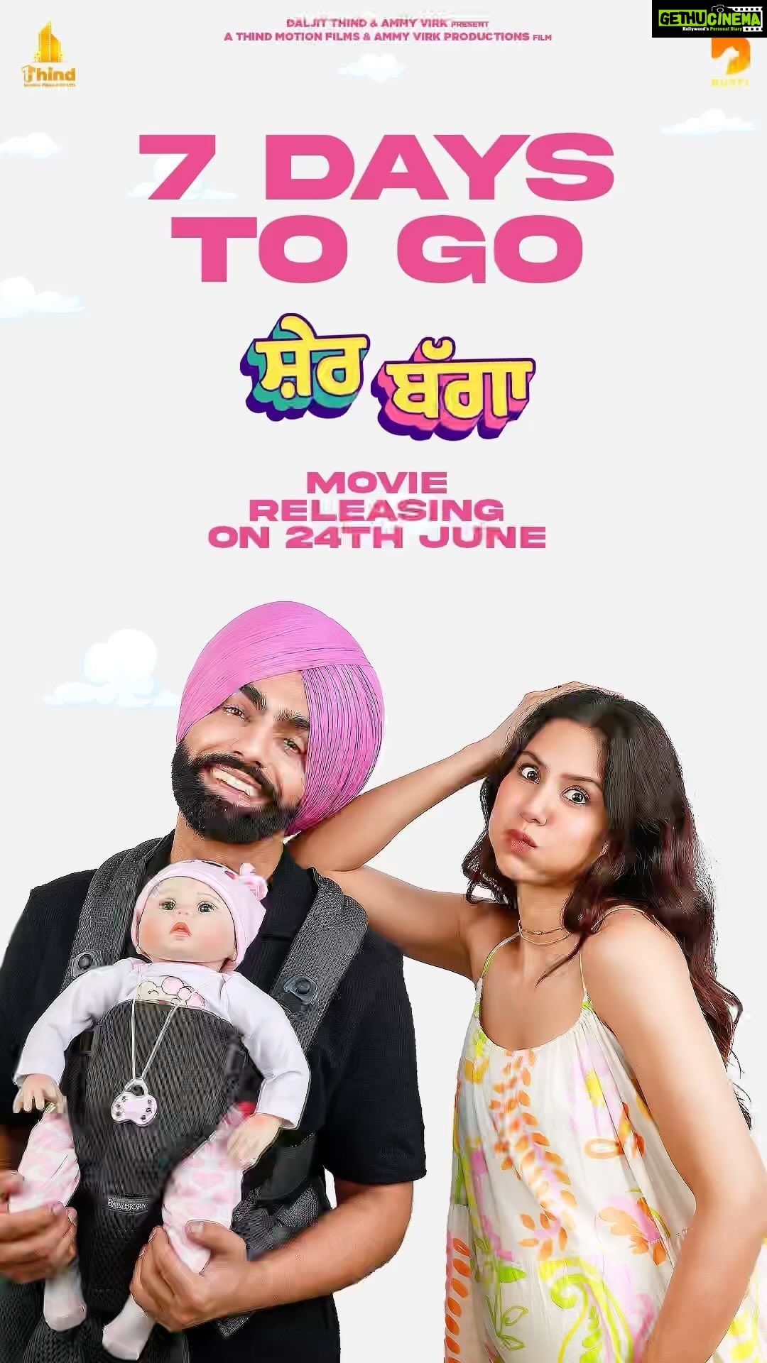 Sonam Bajwa Instagram - SherBagga 🦁 7 days to go…. Releasing worldwide 24th June 2022