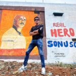 Sonu Sood Instagram - Thank you to the people of hyderabad for this amazing graffiti 🧡