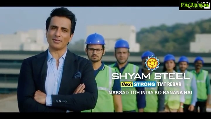 Sonu Sood Instagram - Reposted from @shyamsteelindia Jise mushkil pabandiyon ko bhi sapnon ke pankhon mein badalna aata hai, Uske samne toh ghana andhkaar bhi pighalta chirag ban jata hai! Aakhir jab iraade steel jaise mazboot hon, toh kaun rok sakta hai hume kamyaabi ki unchaiyon tak pankh failane se? Aakhir, #MaksadTohIndiaKoBananaHai @sonu_sood #ShyamSteel #GrandLaunch #Strength #Flexibility #Exciting #Launch #SonuSood #BuildingHomes #Launch2022