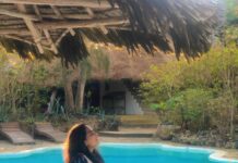 Srushti Dange Instagram - Paradise isn’t a place, it’s a feeling 🌴🌈