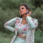 Sruthi Hariharan Instagram - As she sings in her head ... Outfit from @samyakkclothing Styled by @papapants Assisted by @thechaotic.art Make up by @shivugowda2011 Hair by @kammarishivarajchary