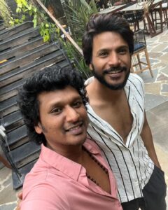 Sundeep Kishan Instagram - Proudest of that Beautiful Brain & Magnanimous Heart of yours Machan…Love You ♥️ 
@lokesh.kanagaraj 

#LCU 😉

#Hyderabad 
#Vikram 
#Maanagaram #Khaidi #Master
#Michael