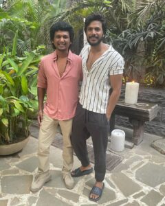 Sundeep Kishan Instagram - Proudest of that Beautiful Brain & Magnanimous Heart of yours Machan…Love You ♥️ 
@lokesh.kanagaraj 

#LCU 😉

#Hyderabad 
#Vikram 
#Maanagaram #Khaidi #Master
#Michael