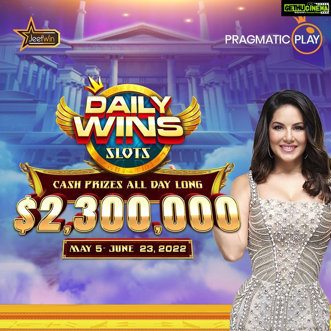 Sunny Leone Instagram - Let nothing stop you from winning big from the prize pool of $2.3 million at @jeetwinofficial from #Pragmaticplay. Win up to 1,000 times your bet amount daily 🔥 Play now from the swipe up link in the story to win bigger 💰 #Sunnyleone #Slots #Jeetwin