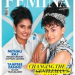 Taapsee Pannu Instagram - If we know a thing or two about strong women, it is that they stop at nothing! Whether it is creating milestones or breaking societal barriers, Indian cricket captain Mithali Raj and star performer Taapsee Pannu are unstoppable forces in their fields. Now, together, they are ready to light up the screen, and show us how it's done. Get your copy now! 🙌🙌 @mithaliraj @taapsee 🙌🙌 ••• Editor: @missmuttoo 📸: @kadamajay Art Director and Cover Design: @bendivishan Fashion Editor: @krishnahasleft ✍️: @ash_arunkumar 🎥: @vaibhav30 Makeup for Taapsee: @inherchair (Sparkle Talents) Hair for Taapsee: @georgiougabriel (Anima Creative Management) HMU for Mithali: @george_p_kritikos (Faze Management) 🧥👖for Taapsee: Jacket, @fendi; Top, @esseclothing; Pants, @lovebirds.studio, Scarf: Stylist's Own 👗 for Mithali: Dress, @lovebirds.studio; Earrings, @aquamarine_jewellery Fashion Assistants: @ritvimehta and @domiiianne Location Courtesy: @stregismumbai Media Consultant Agency: Universal Communications (@universal_communications) ••• #taapseepannu #mithaliraj #ShabaashWomen #ShabaashMithu #reelpower #realpower #womenpower #sisterhood #poweroftwo #togetherisbetter #celebs #celebrity #actor #cricket #cricketer #cricketlover #twogether #fabcover #feminacover #feminaindia The St. Regis Mumbai