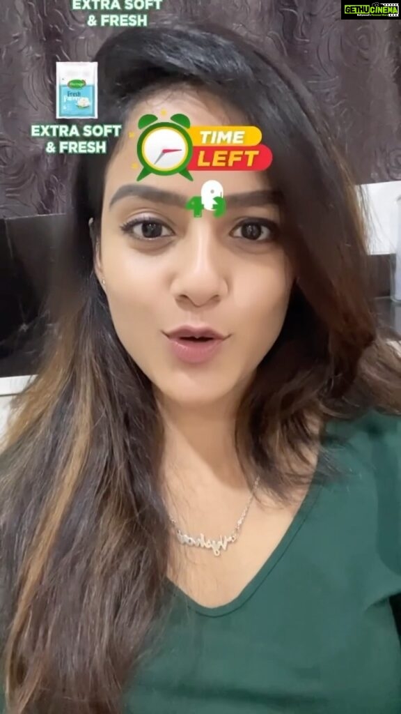 Vaishnavi Chaitanya Instagram - Heritage Foods came up with a fun and amazing game filter. Follow @heritagefoodslimited and start participating in the campaign with the below rules. Contest Rules: 1. Play the filter any number of times. Up till you score maximum points 2. Tag your Reel/Post to #HealthWithHeritage 3. Challenge your friends and family members 4. Follow Heritage Foods Limited for more details. T&C apply. Paid Partnership