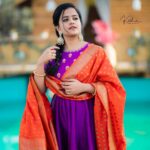 Vaishnavi Chaitanya Instagram - 💜💜🧡🧡💜💜. . . . 👗 @elegant_threads_by_salma 📸 @they_call_me_keshu Location: @studiorangasthalam