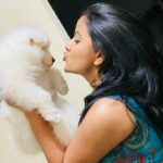Vaishnavi Chaitanya Instagram - Thattthhh iizzzz maahhhh baaabbbyyy ddoogggiieee...❤️🤭 Alpha baby❤️🥺😘 . @alpha__thesamoyed