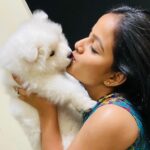 Vaishnavi Chaitanya Instagram - Thattthhh iizzzz maahhhh baaabbbyyy ddoogggiieee...❤️🤭 Alpha baby❤️🥺😘 . @alpha__thesamoyed