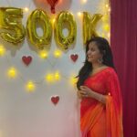 Vaishnavi Chaitanya Instagram - ❤️❤️❤️❤️ Thank you sooooo muchhhhuuuuu for your love and support (500k) 🥰🥰🥰🥰🥰🥰🥰 And thank for the decoration @sreemaha_events Costume by @elegant_threads_by_salma