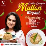 Vanitha Vijayakumar Instagram - Watch and try the mouth watering recipe …a rare delicacy from andhra #biryani #mutton #food