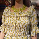 Vanitha Vijayakumar Instagram - Smocked peplum top & pleated skirt💚💛 #vanithavijaykumarstyling #outfitoftheday #outfit #outfits #women #womensfashion #girl #girls #style #styling #stylist #fashion #ootd #picoftheday #pictureoftheday #dress #accessories #makeover #onlineshopping #onlineshop #boutique #boutiqueshopping #boutiquefashion Khader Nawaz Khan Road