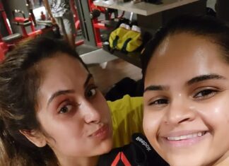 Vidyulekha Raman Instagram - Instagram Fitness Vs. Reality with @shrutika_arjun 😂🤪💪🏼 @poundsfitnessstudios #cookwithcomali #cookuwithcomali #cwc #gym #fitness #funnyvideos #funny #fitnessmotivation #expectationvsreality #instagramvsreality #trendingreels #fitnessreel