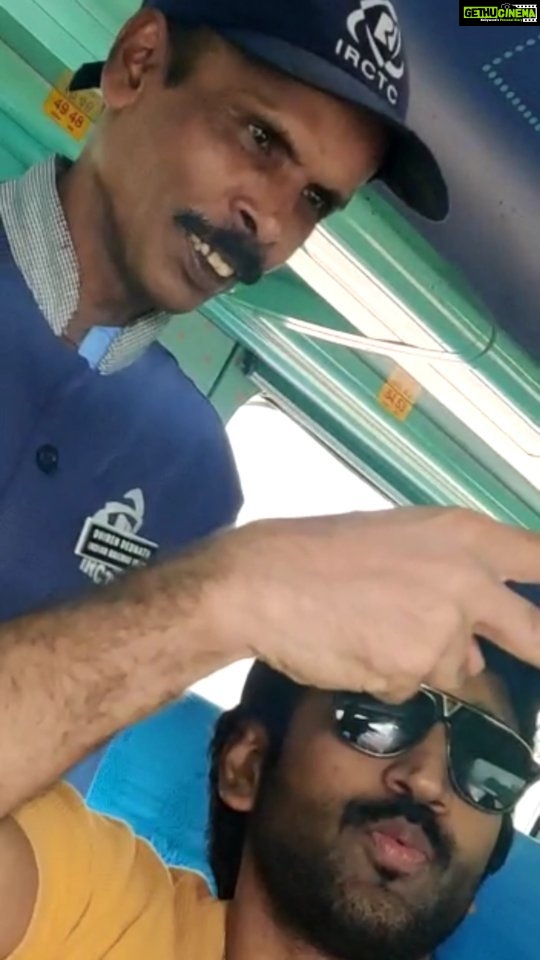 Aadhi Pinisetty Instagram - Debnath - A very sweet (and shy) employee I met on my train journey! 😁✌🏻#RailwayDiaries