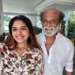 Aditi Shankar Instagram – #15yearsofsivaji with the boss himself @rajinikanth sir♥️♥️♥️🙏🙏🙏