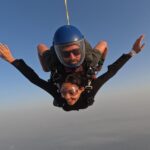 Ahana Kumar Instagram - So on this day , the Sunrise was at 5:33 AM , and I jumped off that plane at around 5:45 AM :) Feeling like a bird , flying in the sky watching a beautiful sun-rise , amidst clouds and above a city filled with sky-scrapers … my heart was filled with happiness , adrenaline and gratitude. Ah , what a moment ✨ Ofcourse I made a Vlog. It’s on the Channel. Watch me jump out a plane in slow-motion. Link in Bio and Stories😋✈️💫🤍🫶🏻 Dubai