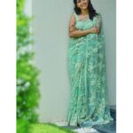 Aishwarya Lekshmi Instagram - I feel those greens ! @paris_de_boutique .... ☝🏻Romba Nandri for the saree ! #prepournami PC: @sibicheeran