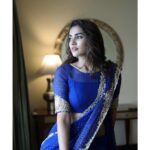 Akshara Gowda Instagram - She smells of lavender and rain …… - @siddharth_vox 🦋💙 Styled by @officialanahita Makeup and hair: @naazbridalmakeovers Pics: @thescienceofphoto #aksharagowda #stylishtamilachi #aksharagowdabikki #stylishtamizhachi #dreamy #style #thewarrior #thewarriorr #warrior #rapo #blue