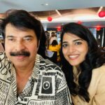Anagha Instagram - With the one and only mammooka❤️..super humbled to have shared screen with him … Bheeshmaparvam now streaming on @disneyplushotstar @amalneerad_official @mammootty #bheeshmaparvam
