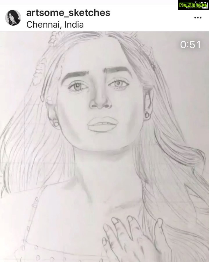 Anagha Instagram - @artsome_sketches Sinduja❤️.. this is soo sweet of you and can’t thank you enough for the love 🥰.. and thanks @shelton_ds for sending it to me🤟🥰