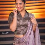 Anasuya Bharadwaj Instagram - Exit gracefully. Heal. And Grow. 🦋 Adios #Jabardast 😌 Thank you for the immeasurable memories ❤️ Styled by @rishi_chowdary Saree @brandmandir Blouse @r.for.rupamani Accessories @houseofqc PC: @verendar_photography