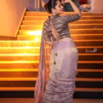 Anasuya Bharadwaj Instagram - Exit gracefully. Heal. And Grow. 🦋 Adios #Jabardast 😌 Thank you for the immeasurable memories ❤️ Styled by @rishi_chowdary Saree @brandmandir Blouse @r.for.rupamani Accessories @houseofqc PC: @verendar_photography