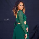 Anasuya Bharadwaj Instagram - Being Emerald and keeping my colour! For #SuperSingerJunior🎤🎶 Outfit by @firoz_design_studio 🥰 PC: @verendar_photography