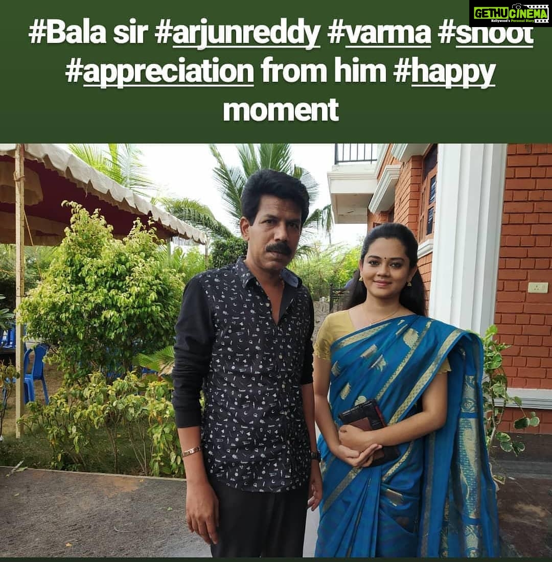 Anitha Sampath Instagram - In Arjun Reddy remake varma..once I finished the shot in single take,"endha ooru ma nee ivlo spashtama Tamil pesra" those words from him I would never forget..so happy today.. #directorbala #arjunreddy #varma #happyday #proudtospeaktamil #anchoranitha thanks ashwath and @arun_aravind_twins π