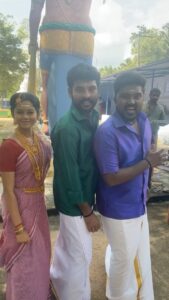 Anitha Sampath Instagram - Shooting spot with @actor_balasaravanan and enga annan #actorvimal😍

#Dindugal diaries
#actorbalasaravanan 
#anithasampath 
#vimalmovie 
#vathalagundu 
#dindugal