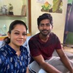 Anitha Sampath Instagram - Long back, I missed acting with kathir in pariyerum perumal (for a very small role).though its small,I always use to regret for missing the good opportunity of being a small part in a good movie. But after a pretty big gap, again with him! Movietime🥰 @kathir_l #actorkathir #movieshoot #anithasampath #ishq
