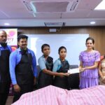 Anitha Sampath Instagram - Happy to be at @kauveryhospital chennai. #worldnutritionmonth event where doctors, nurses and non medicos of kauvery hospital enthusiastically participated in the event! With Doctor @yaminikannappan Costume @instorefashions Kauvery Hospital Chennai