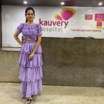 Anitha Sampath Instagram - Guest at @kauveryhospital chennai for the “world nutrition month event” 😇 Thanks for the invite team! With doctor @yaminikannappan mam! Beautiful costume from @instorefashions Kauvery Hospital Chennai
