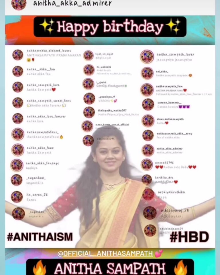 Anitha Sampath Instagram - Thank u so much to all my pages!! Who are loving me for what i am..and how i am.. Iam really blessed to have you my Insta family!! I mean it.. Love u all.. Thanks to all those who tagged me.. and all those who personally wished me in inbox.. ❤️