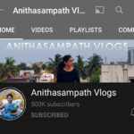 Anitha Sampath Instagram - Half a million in our YouTube family now! Thanks for all your support and love guys.. Iam really thankful to each and every subscriber.. Thanks @itsme_pg for being the pillar of our channel...love u always...