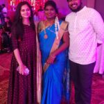 Anitha Sampath Instagram - With nisha akka @aranthainisha at Anitha's valaigapu..(archana akka's sister) Costume @instorefashions Costume name: tholkapiyam wine Jewel @made_for_hers