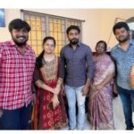 Anitha Sampath Instagram - Family time with aari! Thanks for the visit aari.hope this bro bond continues forever! @aariarujunanactor From left to right- Cousin anna periyamma,me,aari,Amma,Praba,thambi Home