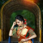 Anitha Sampath Instagram - நேசகி ❤️Makeover:@contour_by_poorni Assistby:@kousalyamydreambeautyparlour Captured by:@frame2freeze_photography Saree:@meshira.in Jewellery:@new_ideas_fashions Blouse:@je_queens_fashion Flower:@radhaiyin_sigai_alangaram Location :@thesecretgardenshootingspot