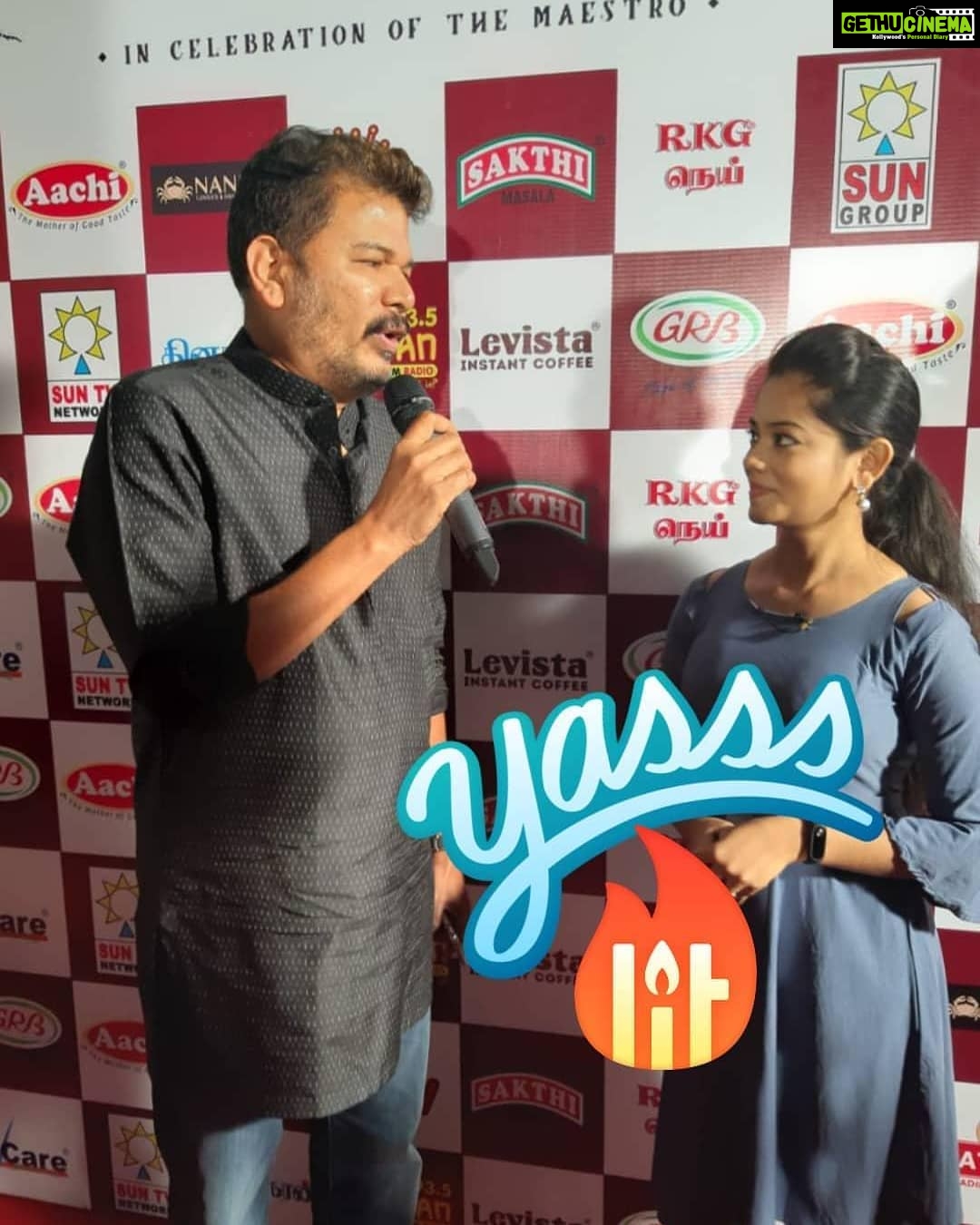 Anitha Sampath Instagram - Shankar sir...at ilayaraja75 #anithaanchor #anitha #anithasampath #ilayaraja75 #directorshankar