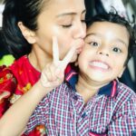 Anjana Rangan Instagram - Happy happy birthday my baby boy!!!! ❤️❤️❤️ My whole world revolves around you. My sunshine.. my happiness.. my everything !😘😘😘 Appa @moulistic and i will always give our 100% to keep you happy and loved #rudraksh #kissmootales #babyR #4thbirthday 🎉🥳