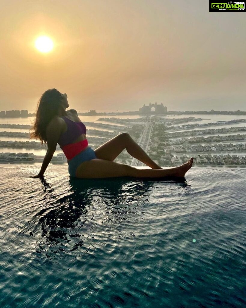 Arthi Venkatesh Instagram - The desert heat requires a pool at all times! #dubaisummers The St. Regis Dubai, The Palm