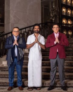 Dhanush Instagram - Welcome to India @therussobrothers #Vanakkam @netflix_in