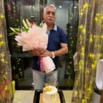 Dipika Kakar Instagram - Happy Birthday Papa… I Love you… My pillar of strength! You have taught me how to stay strong & face every situation of life ❤️ Aap hamesha aise hi haste raho hasaate rahobaur bahut strong raho bass yahi dua hai ❤️ And again I am a Day late in posting the pictures… his birthday was on the 19th July and we all had a great time bringing in his birthday…. . . and as always the perfect cake to add on to the celebration by our one n only @dcakecreations Thank u so much Rinku❤️ . my outfit : @ghoomarjaipur_