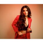 Divyansha Kaushik Instagram - Photographed by @adrin_sequeira Pant suit @hafsathecouture Accessories @hm Styling @neeraja.kona @manogna_gollapudi