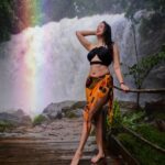 Eshanya Maheshwari Instagram - Be like a waterfall, Wild and Free. 💗✨🖤 Magic river @ayatana.coorg PS- special 1000th post pictures 🖤 Picture credit- @bhavikamaheshwari10 ❤️ #waterfall #travel #coorg #travelgram #travelblogger #instatravel #1000thpost #esshanyamaheshwari #esshanya Ayatana Resort