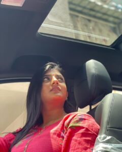 Gabriella Charlton Instagram - After months of contemplating, I finally decided to buy a car and I’m glad I chose the Tata Harrier Dark Edition as my FIRST CAR 🥰 
This was possible only because of the love and support you guys give me everyday! This beast is meant to protect me! 🧿 Love you all! #spreadlove

The full video is on my YouTube Channel! ✨